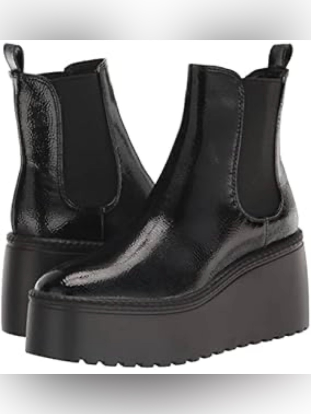 Nine West Henrita Black Platform Chelsea Boots